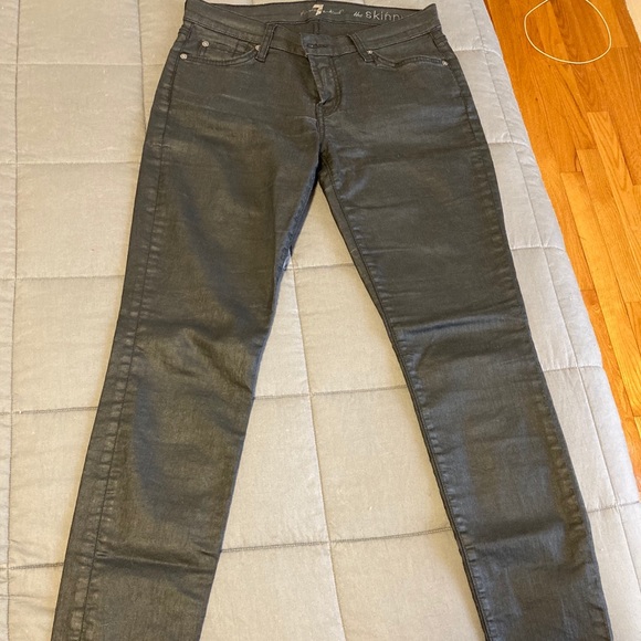 7 For All Mankind Coated Skinny Jeans - Picture 2 of 7
